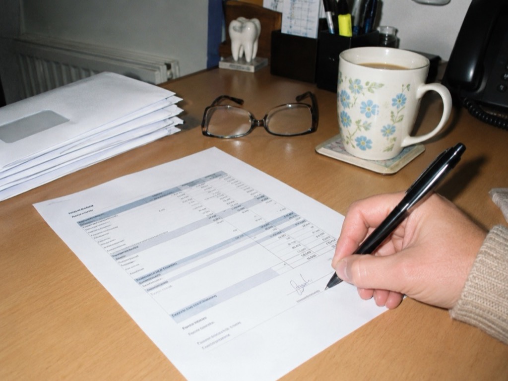 A practice owner signing off the pay summary
